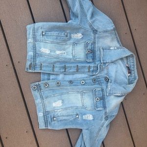 cropped jean jacket